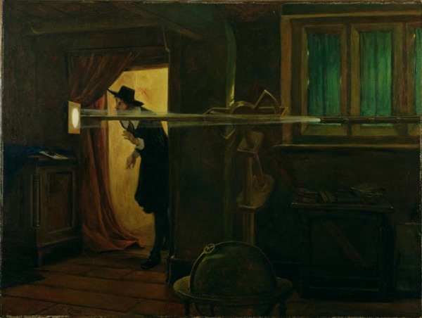 Th Horrocks observing the 1639 transit of Venus by Eyre Crowe